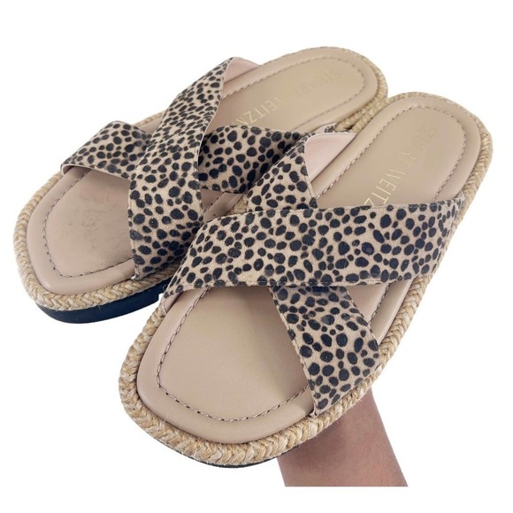 Roza Animal-print Crisscross Slide Sandal - Picture 2 of 5
